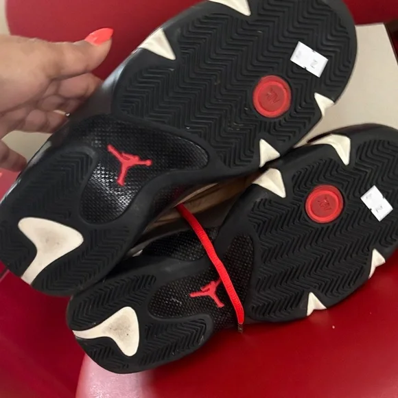 Jordan  14 Men's Brown and Red Sneakers size 8 - Picture 2 of 15